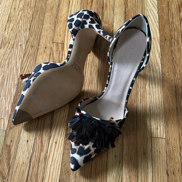 J. Crew Collection Elsie Pumps in Leopard Print with Sequins Size 8.5 - Picture 4 of 7